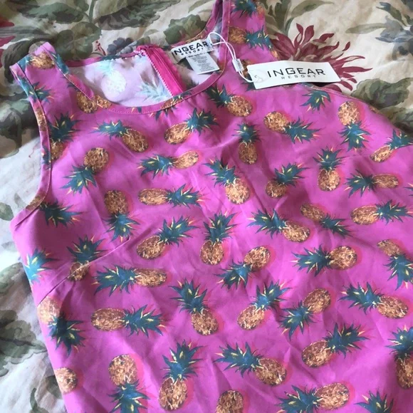 INGEAR RESORT sz XXLarge Pineapple Graphic Tankdress Beach Resort Summer $59 NEW - Picture 14 of 16